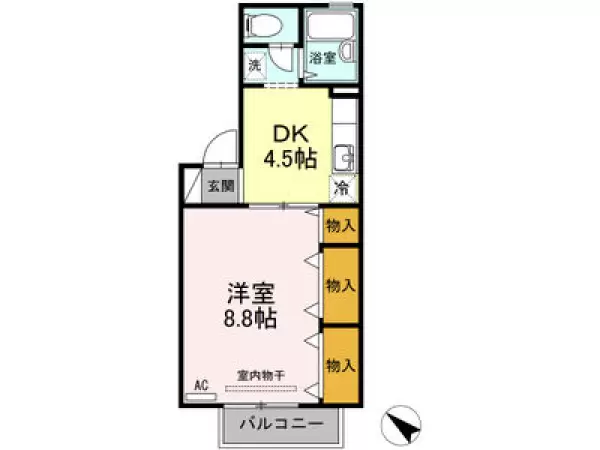 1-101号室の間取り図