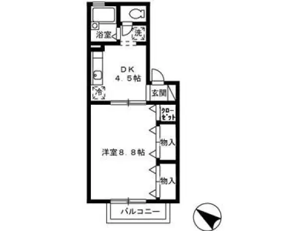 1-102号室の間取り図