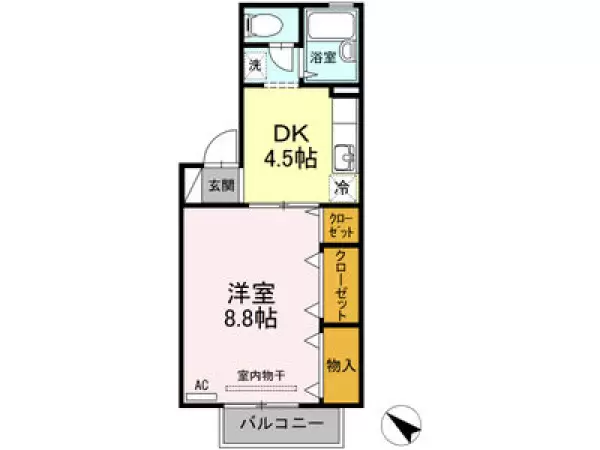 2-103号室の間取り図