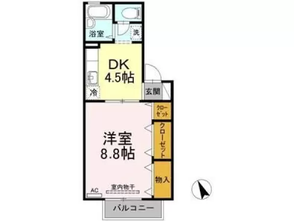 3-207号室の間取り図