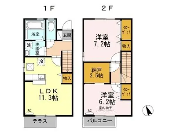 102号室の間取り図