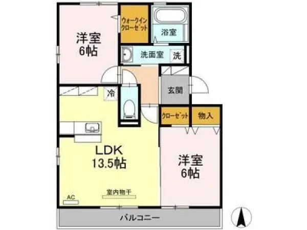 205号室の間取り図