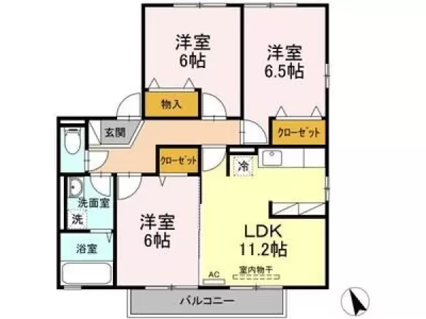 201号室の間取り図