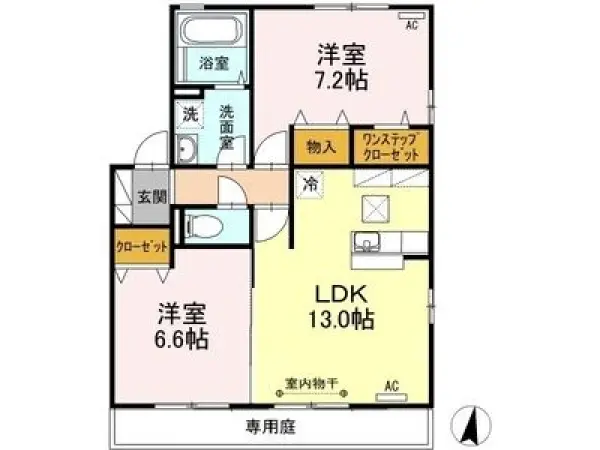 101号室の間取り図