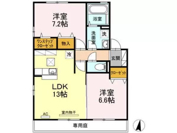 102号室の間取り図