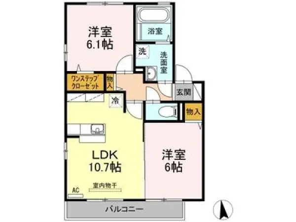 202号室の間取り図