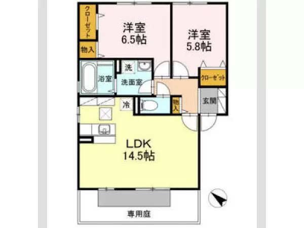 101号室の間取り図