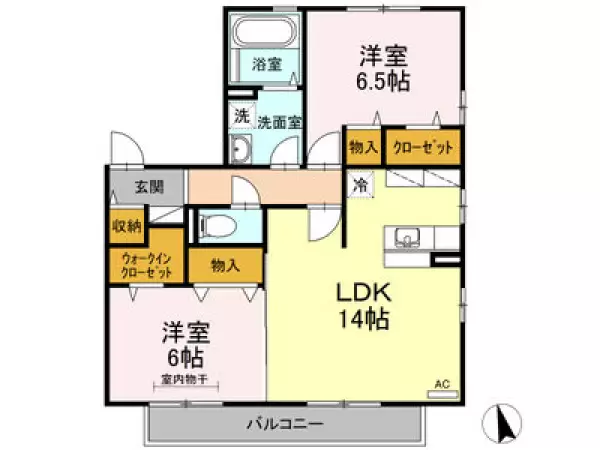201号室の間取り図