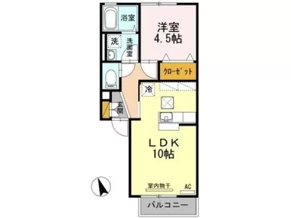 102号室の間取り図