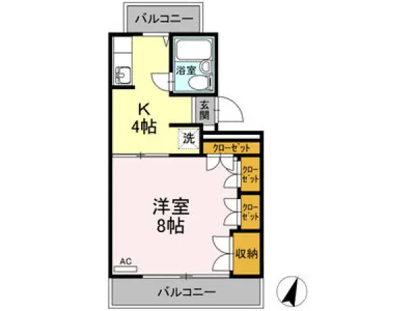 202号室の間取り図