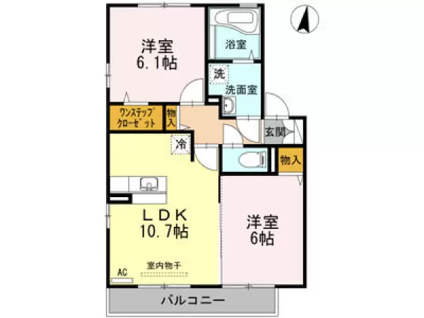 202号室の間取り図