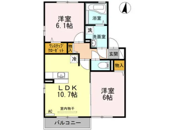203号室の間取り図