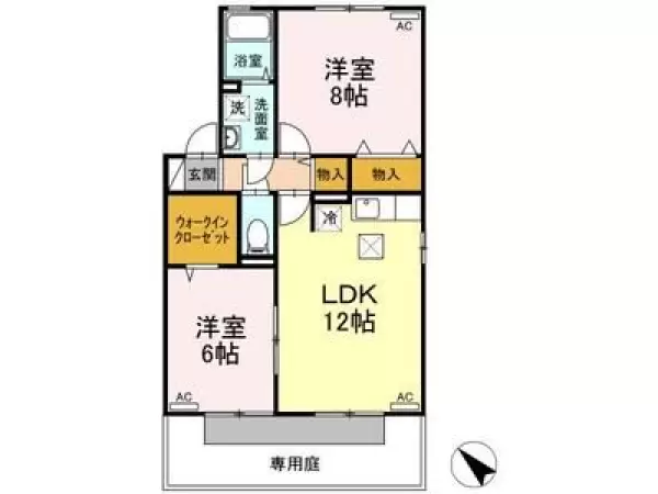 101号室の間取り図