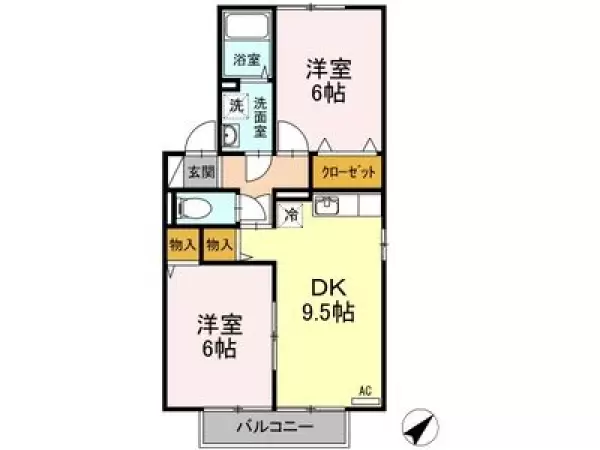 201号室の間取り図