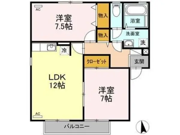 201号室の間取り図