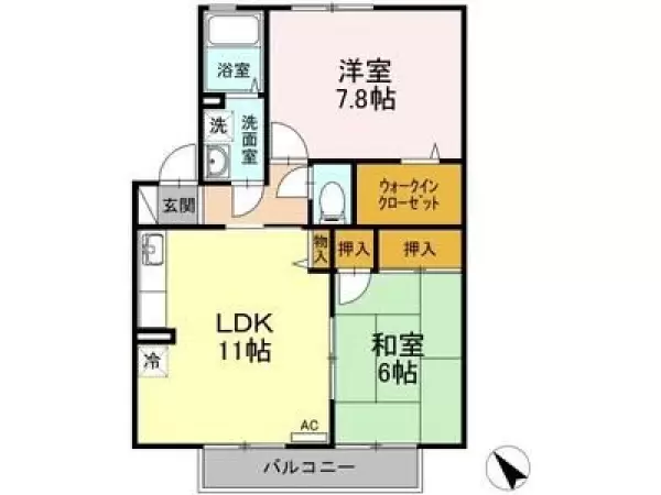 203号室の間取り図