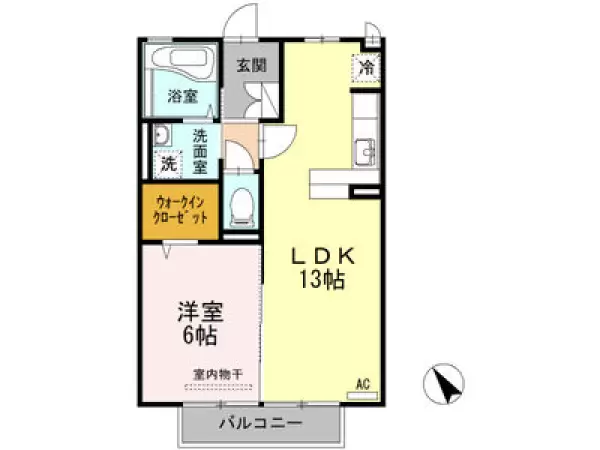 202号室の間取り図