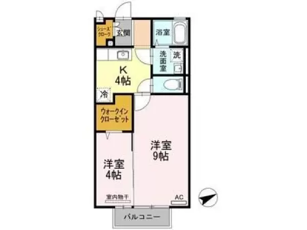 202号室の間取り図