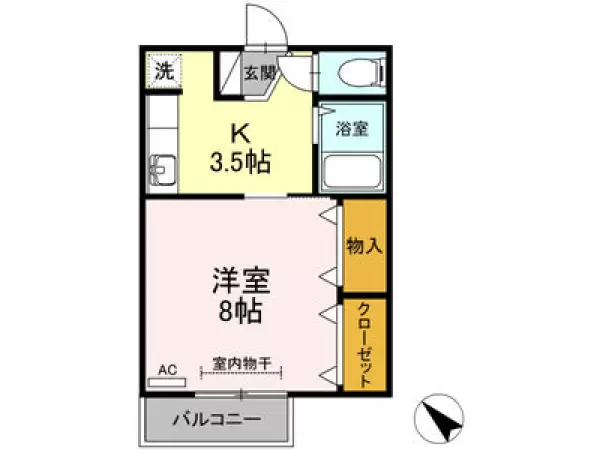 205号室の間取り図