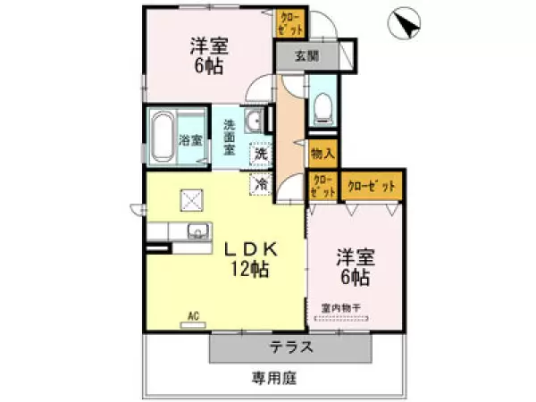 102号室の間取り図