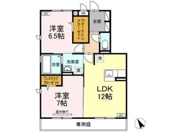 203号室の間取り図