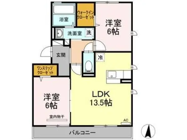 201号室の間取り図