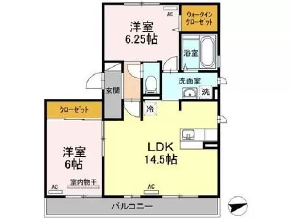 201号室の間取り図
