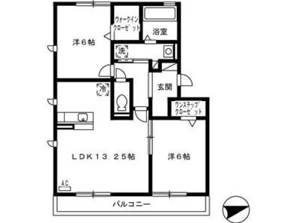 203号室の間取り図