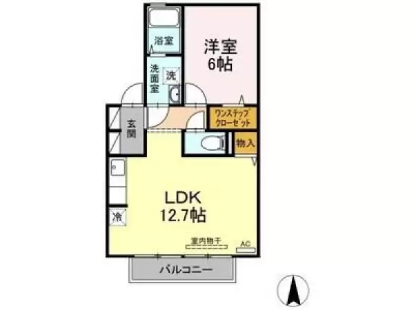 203号室の間取り図