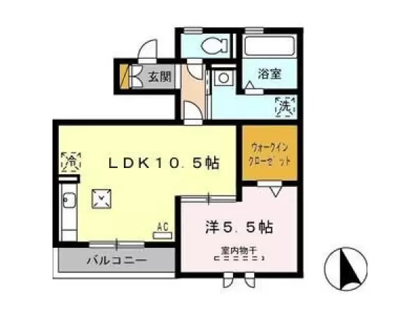 102号室の間取り図