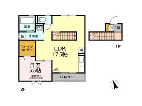 205号室の間取り図