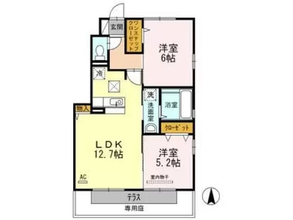 101号室の間取り図