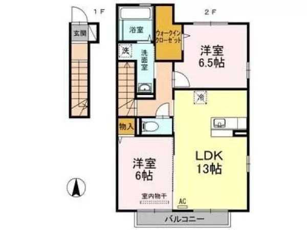 201号室の間取り図