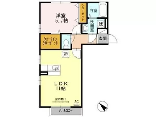 203号室の間取り図
