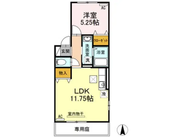 101号室の間取り図