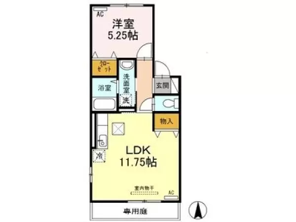 102号室の間取り図
