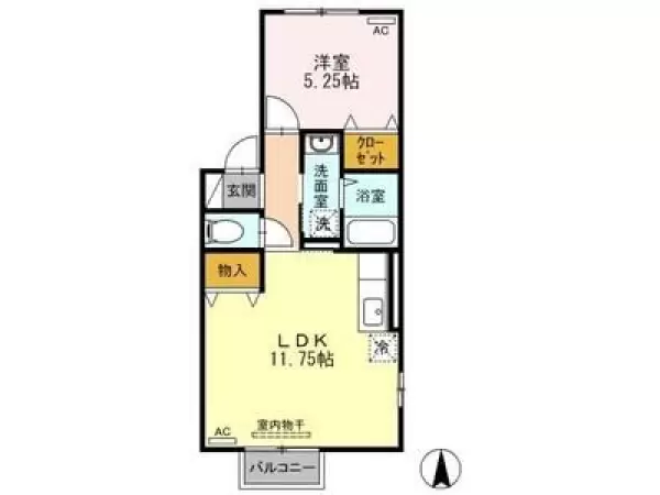 201号室の間取り図