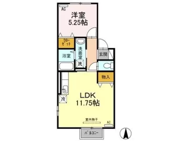 202号室の間取り図