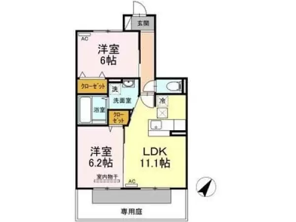 102号室の間取り図