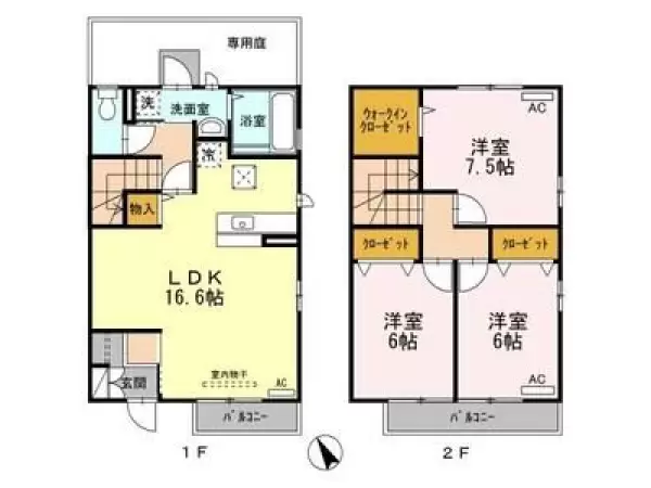 102号室の間取り図