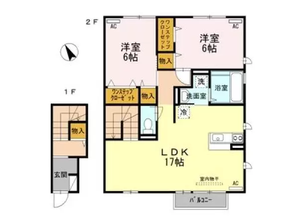 202号室の間取り図