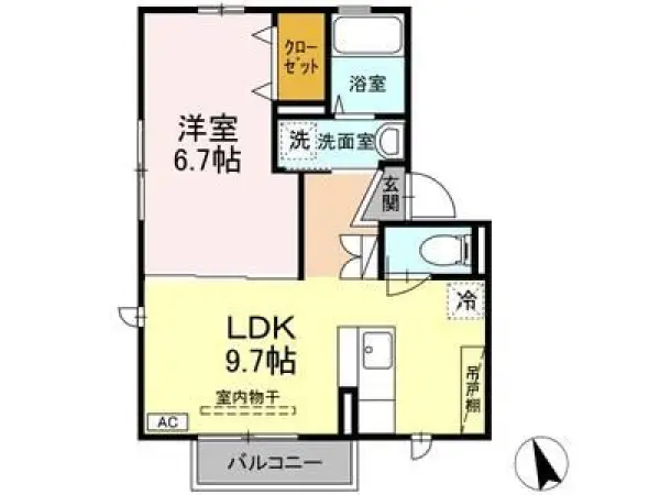 202号室の間取り図