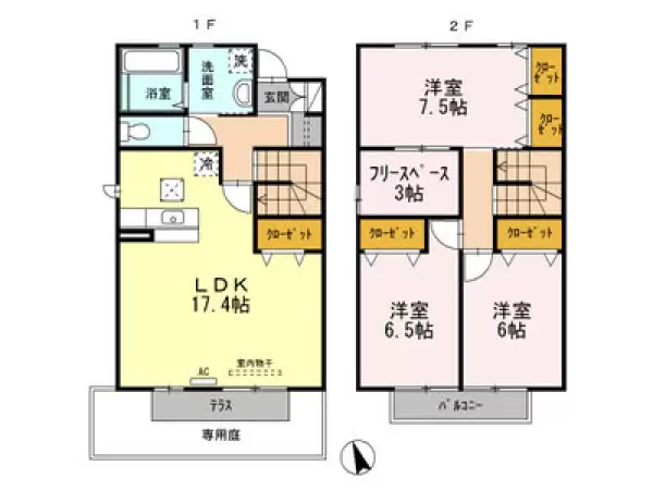 102号室の間取り図