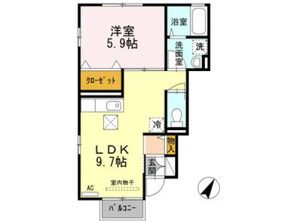 101号室の間取り図