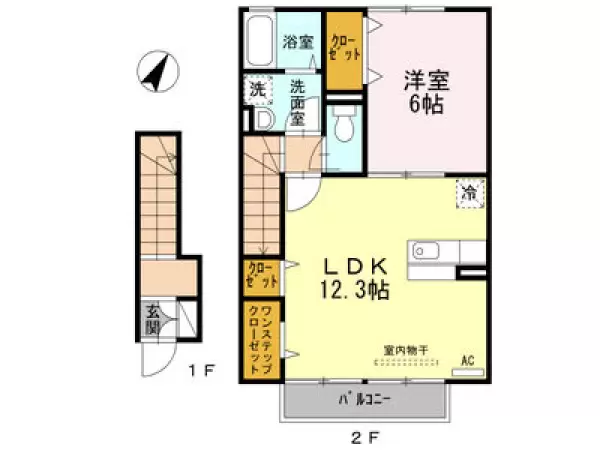 202号室の間取り図