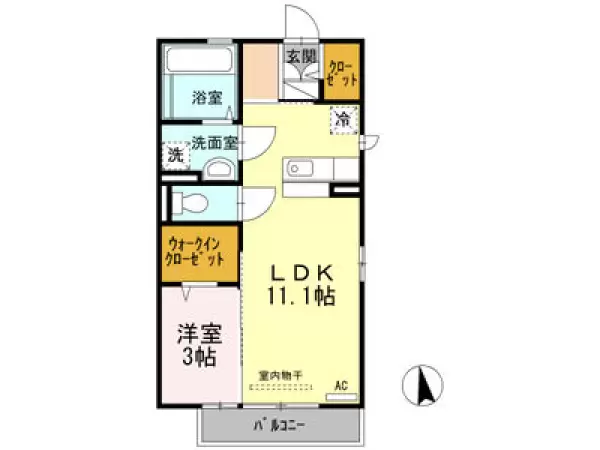 201号室の間取り図