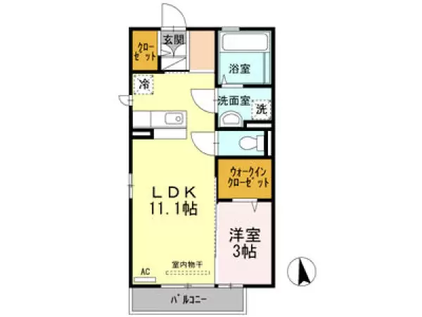 202号室の間取り図