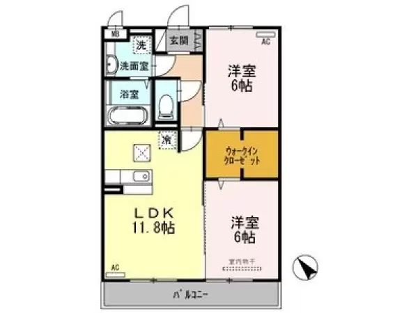 102号室の間取り図