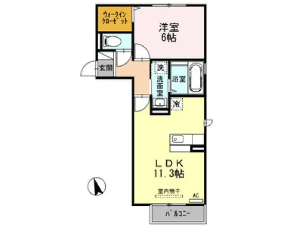 201号室の間取り図