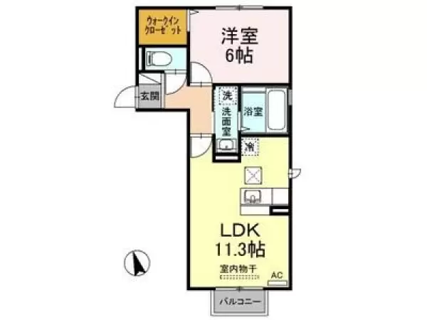 101号室の間取り図